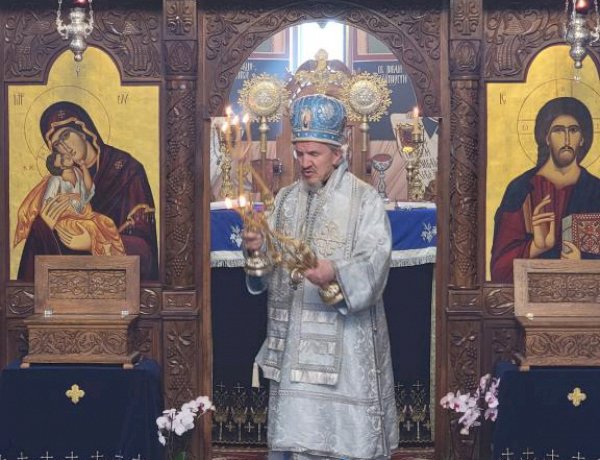 Света Литургија у манастиру Милтон на празник Благовести
