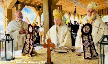 Metropolitan Mitrofan Served at Holy Cross Romanian Orthodox Monastery