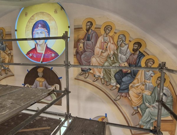 Почетак фрескописа у храму Светог Архангела Михаила у Брнабију (фото-вест)