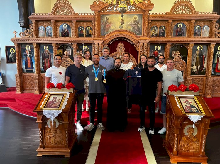 Serbia's Golden National Team Members Visited the Holy Trinity Church in Montreal